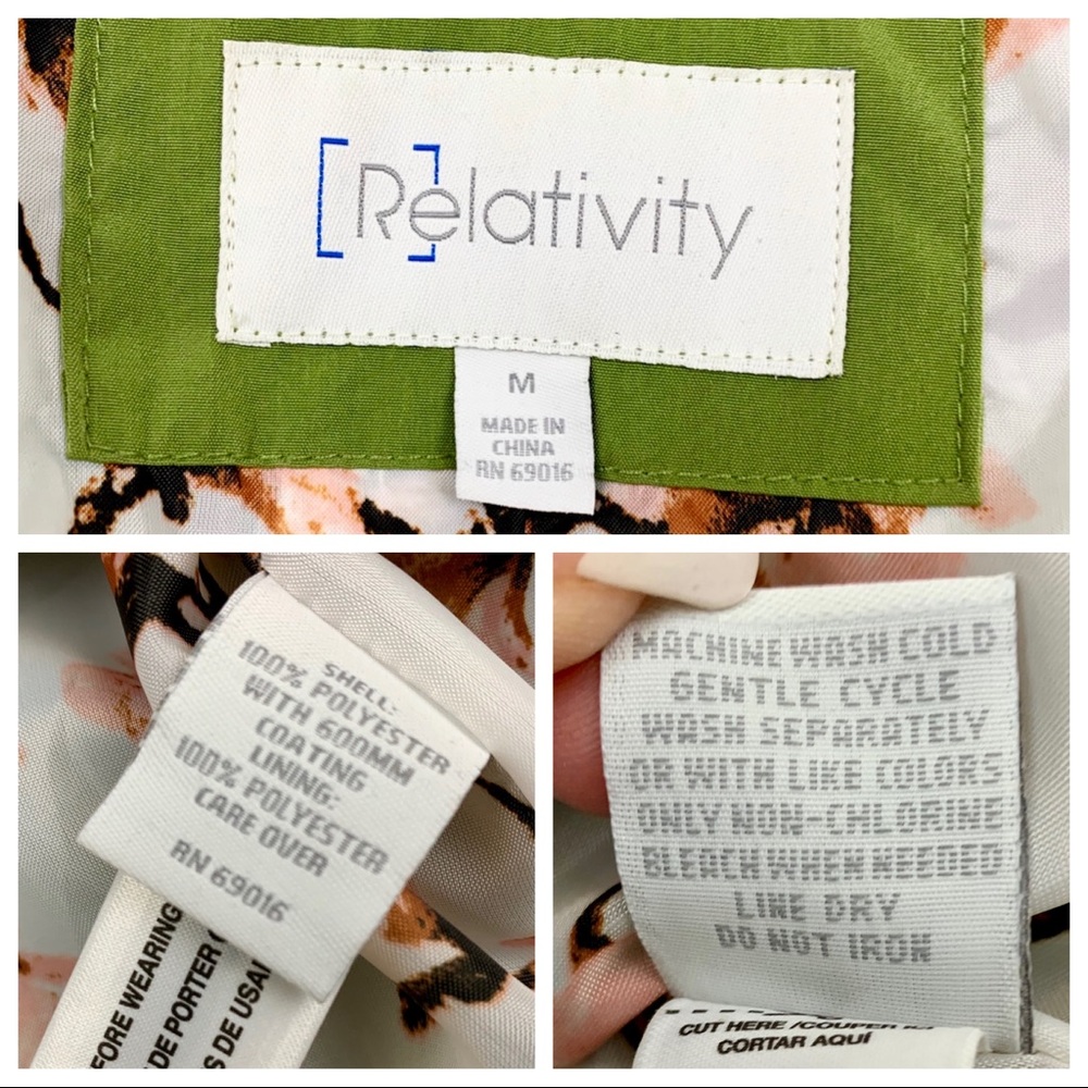 Relativity Double-Breasted Spring/Rain Coat Size M - image 3